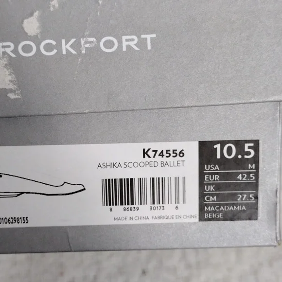 NWOT Rockport Ashika Scooped ballet flat size 10.5M in beige - Picture 14 of 14
